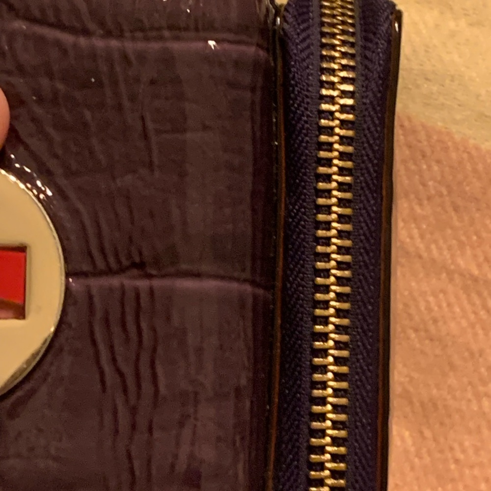 Kate Spade Purple Leather Wallet Luxurious Design - Picture 7 of 8